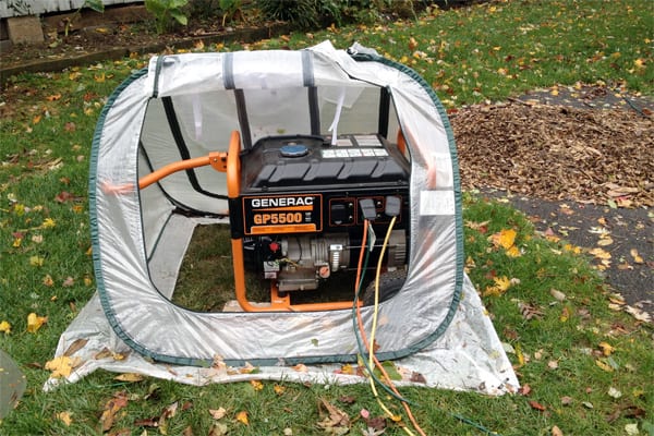 Portable Generator Shelter For Protection From Snow And Rain