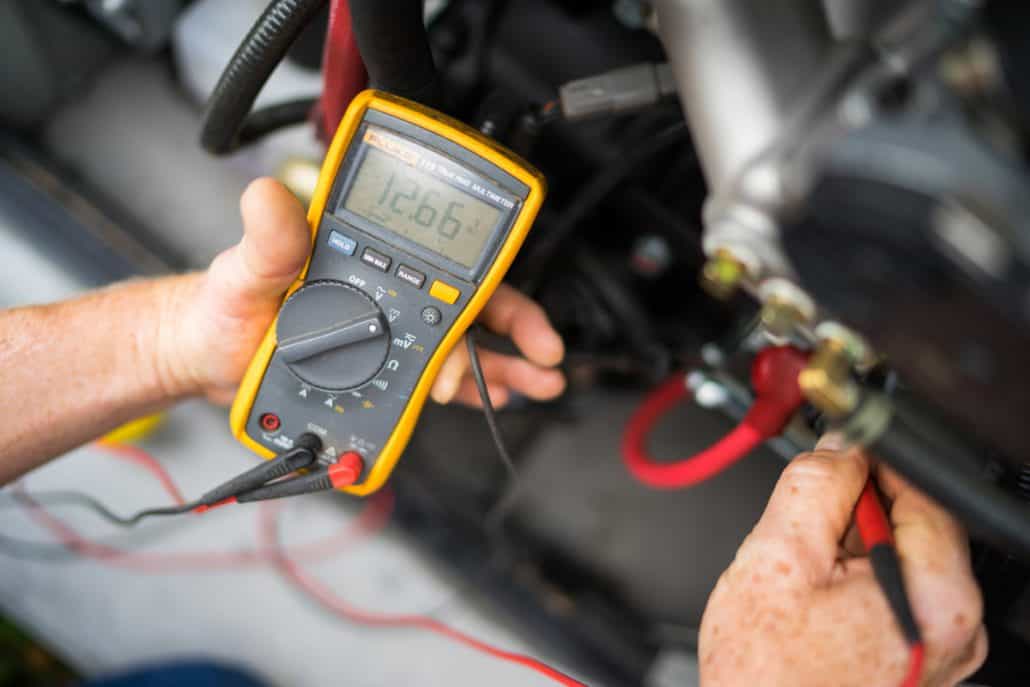 Portable generator opened up for maintenance after storage