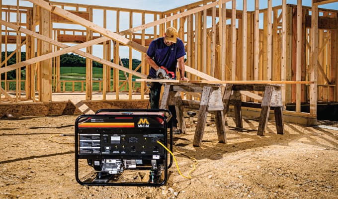 Portable Generator for Construction