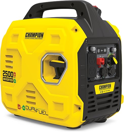 Champion Power Equipment 200961 2500-Watt Dual Fuel Portable Inverter Generator, Ultralight