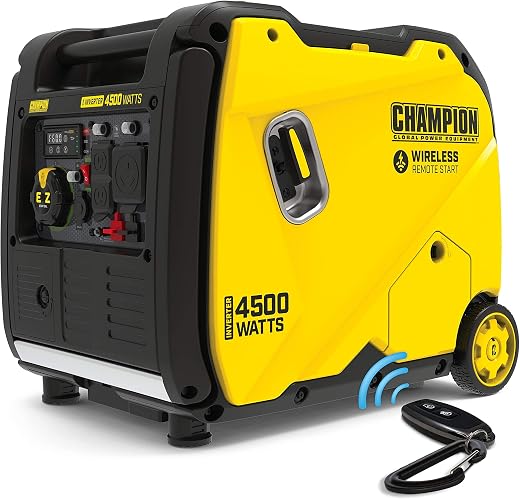 Champion Power Equipment 200987 4500-Watt RV Ready Portable Inverter Generator, Wireless Remote Start